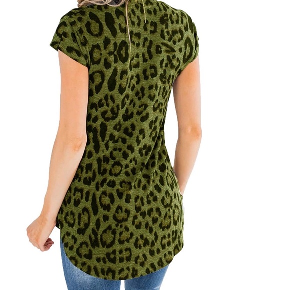 HP | Green Leopard Print Tee - Picture 3 of 3